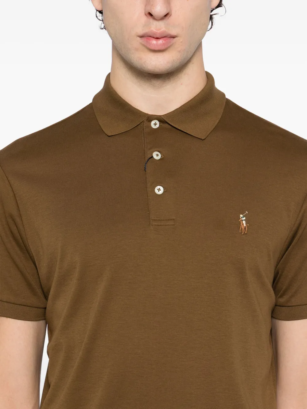 Polo Ralph Lauren Poloshirt met geborduurd logo Bruin