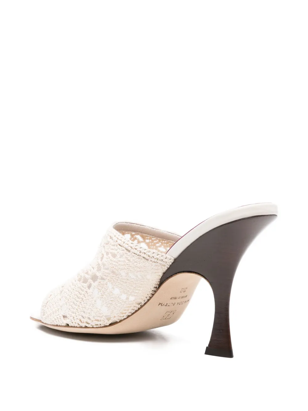 Magda Butrym 100mm crochet thong heeled sandals Neutrals