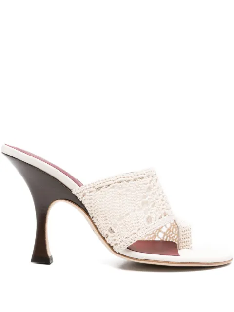 Magda Butrym 100mm crochet thong heeled sandals