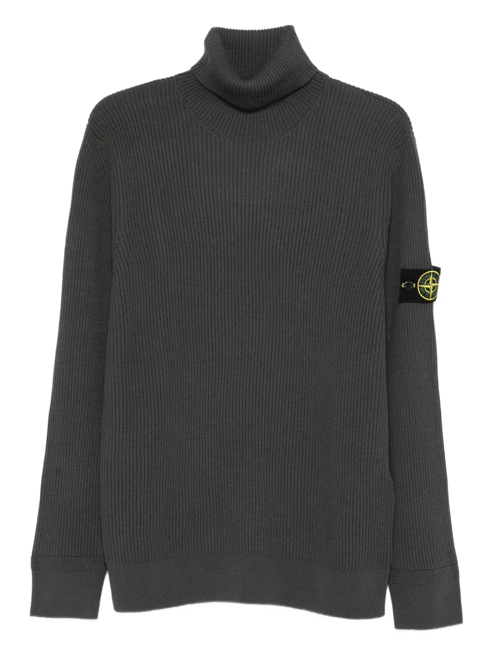 Stone Island Geribbelde coltrui Grijs