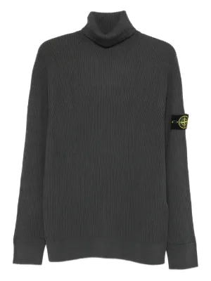 Stone Island Ribbed turtle-neck Sweater | Black | FARFETCH