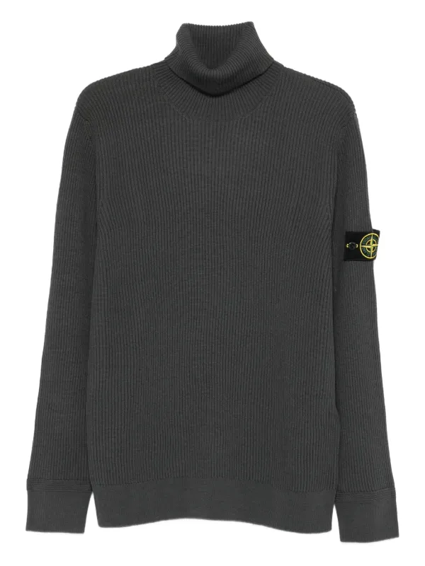 Stone Island タートルネック リブセーター | グレー | FARFETCH JP