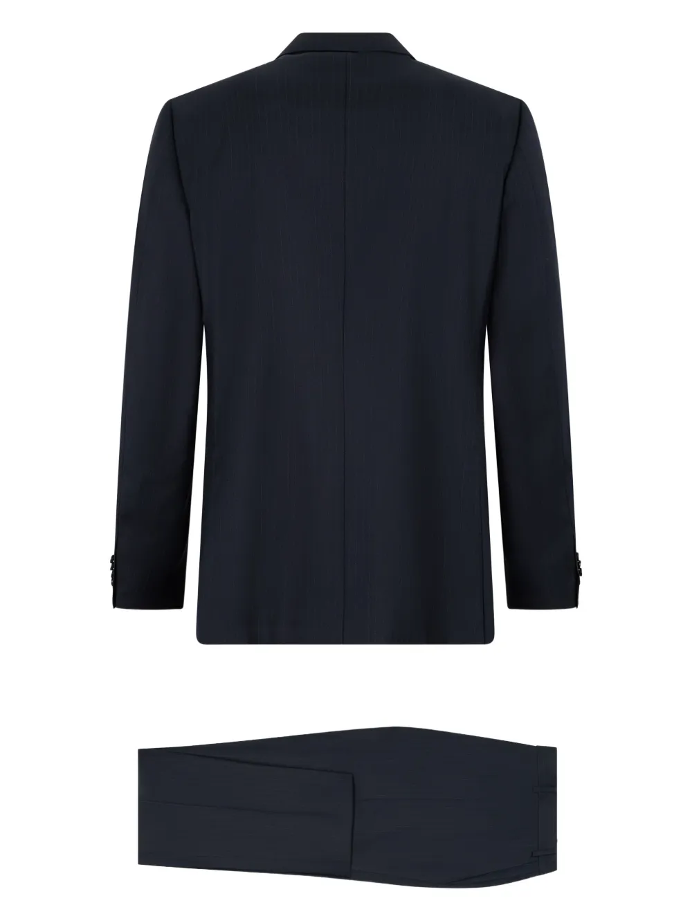 Canali two-button logo-patch suit Blauw