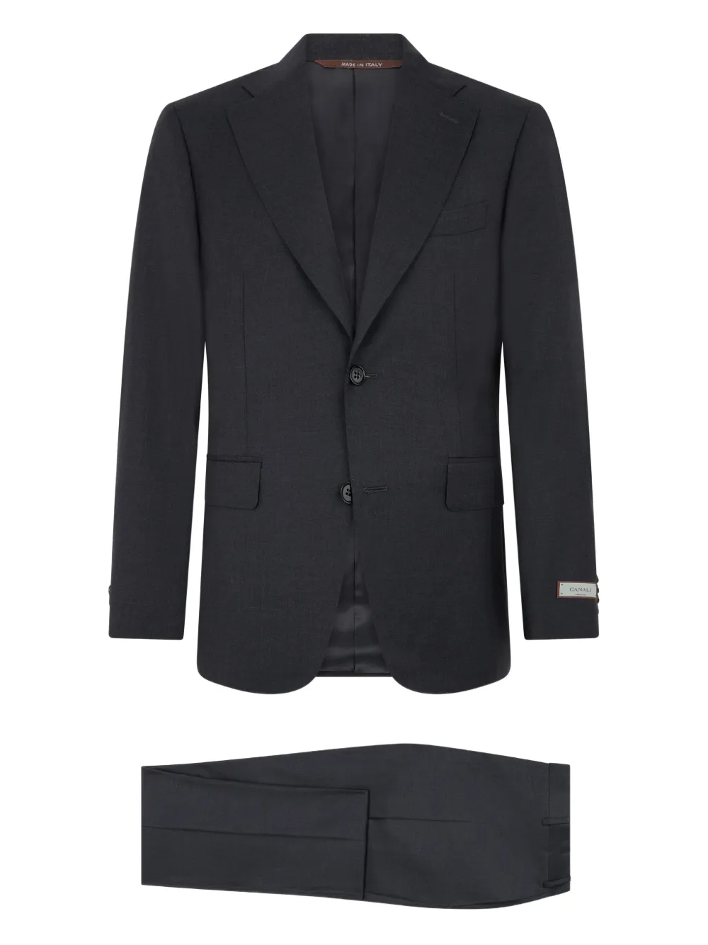 Canali two-button lapel single-breasted suit Blauw