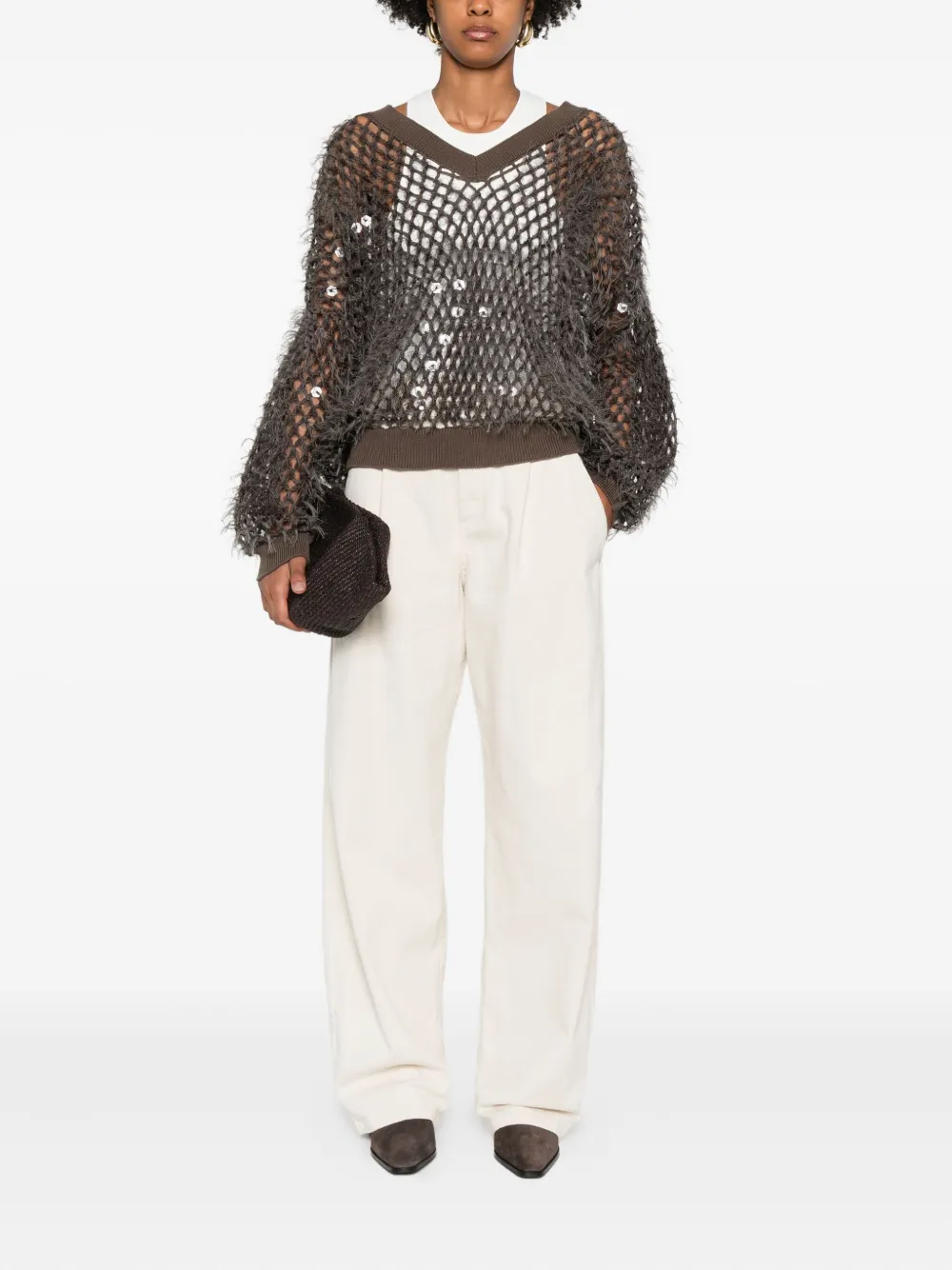 Brunello Cucinelli Pleated Pocket Trousers In Multi