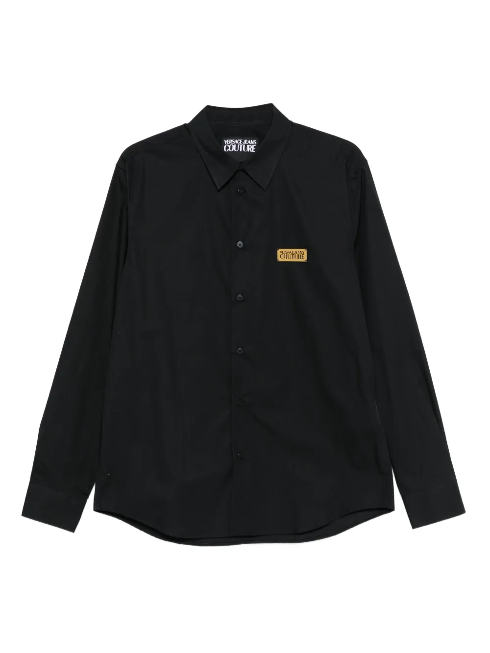 Versace Jeans Couture Overhemd met logoplakkaat Zwart