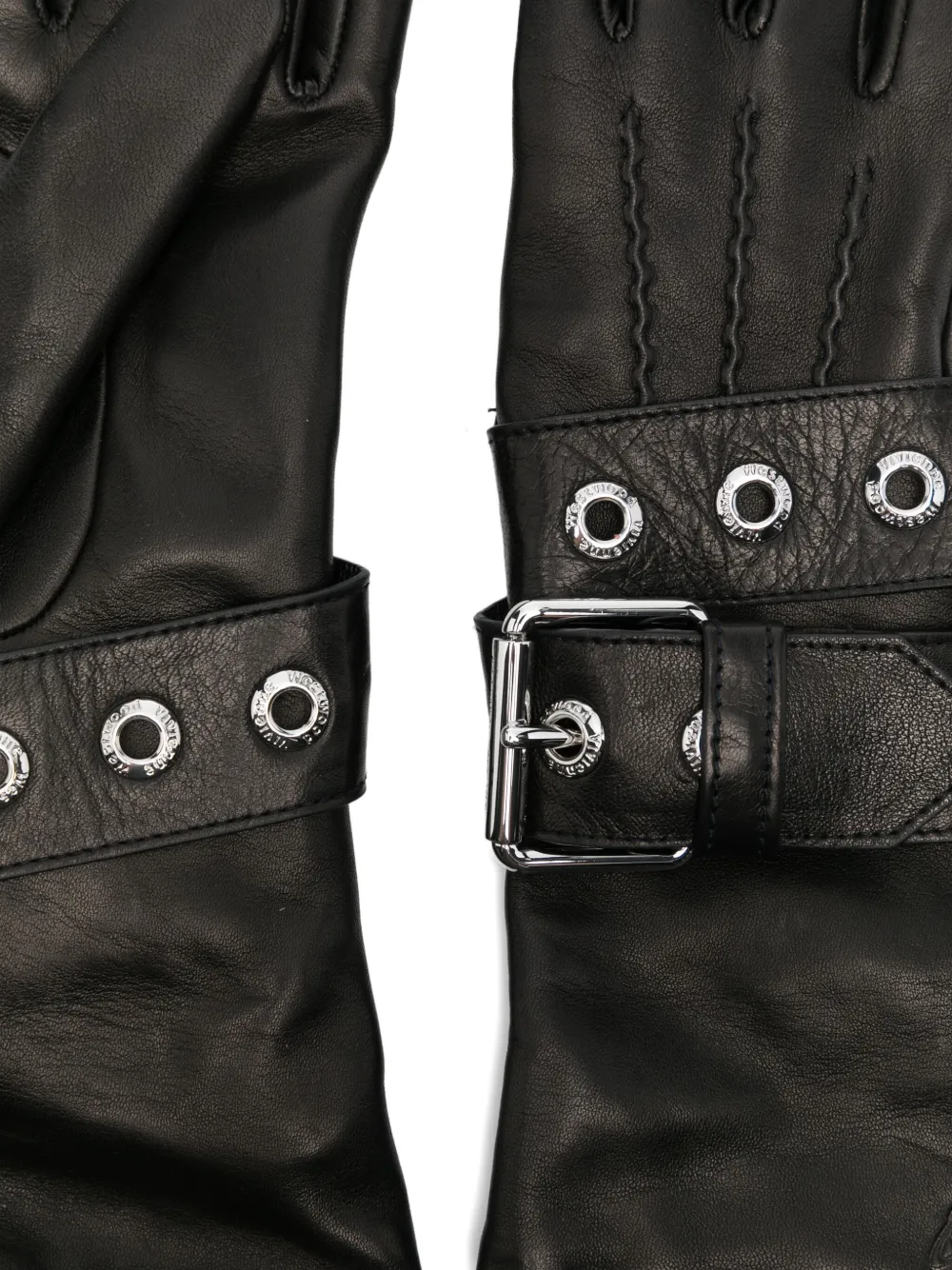 Vivienne Westwood buckle-fastening Leather Gloves | Black