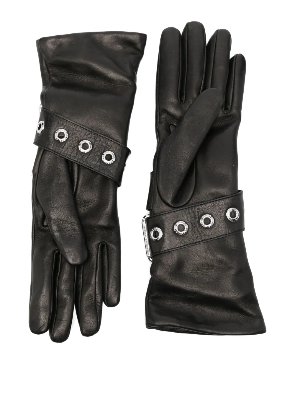 Vivienne Westwood buckle-fastening leather gloves - Zwart