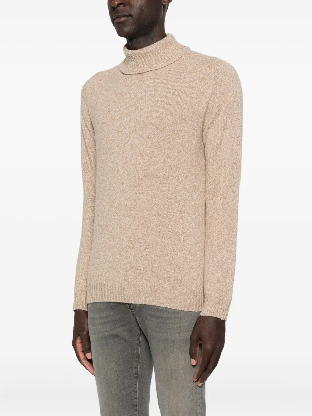 Boglioli Knitted Roll-neck Sweater In Neutral
