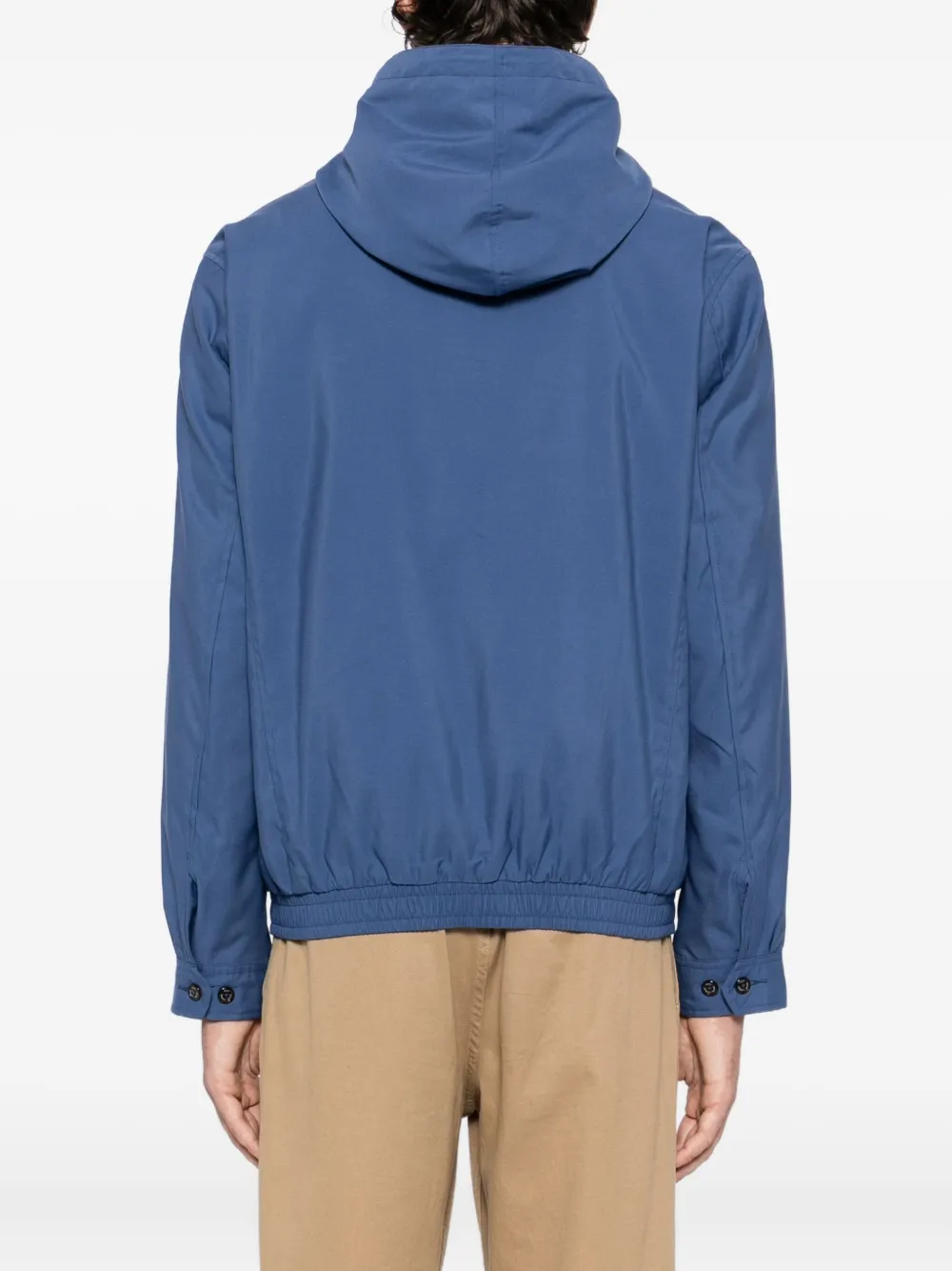 Polo Ralph Lauren Water-repellent Hooded Harrington Jacket In Blue