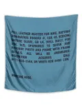 Martine Rose text-print silk scarf - Blue