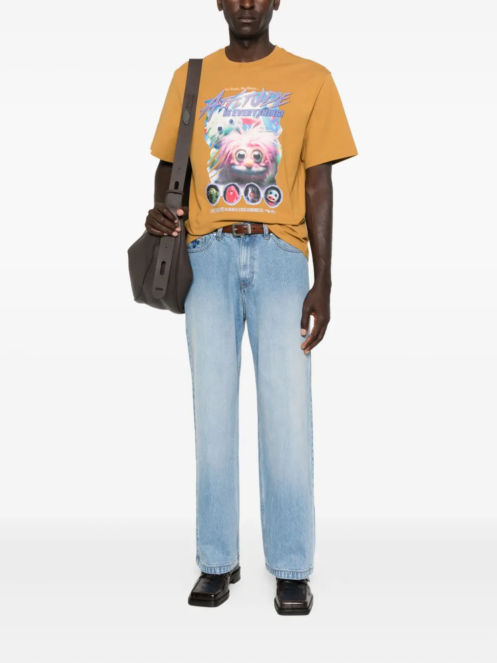 Martine Rose graphic-print cotton T-shirt - Bruin