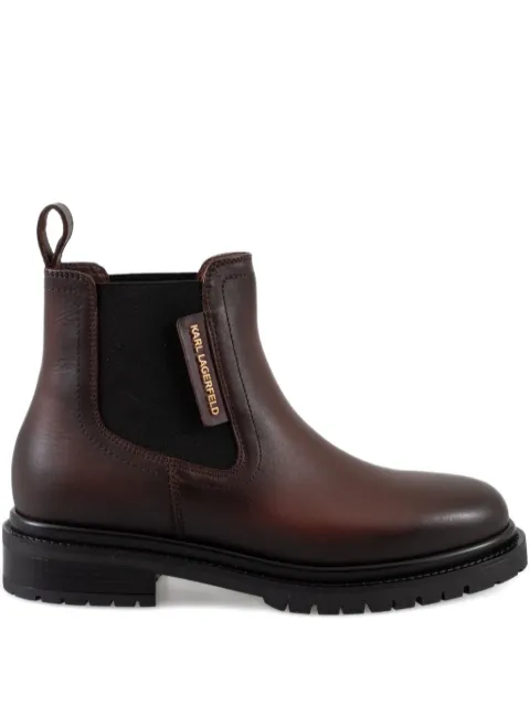 Karl Lagerfeld elastic-panel leather boots
