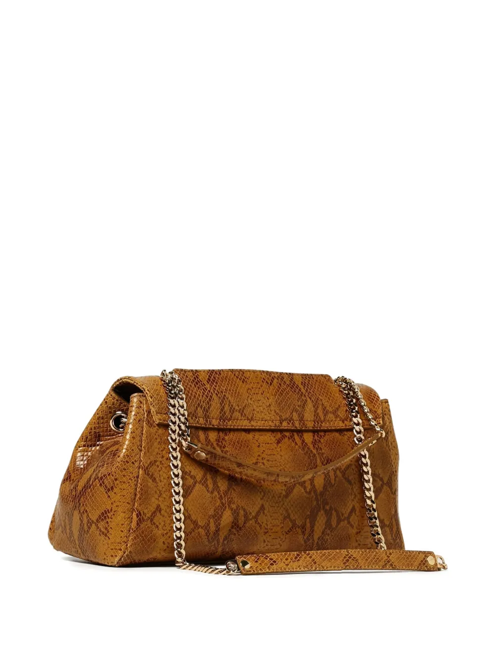 Orciani snakeskin shoulder bag - Bruin