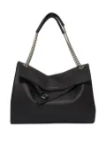 Orciani chain-strap pebble-leather shoulder bag - Black