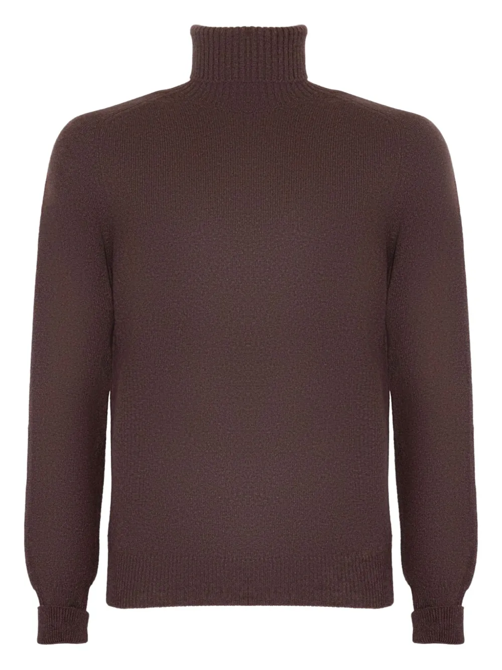 turtleneck ribbed-trims sweater