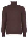 Fedeli turtleneck ribbed-trims sweater - Brown