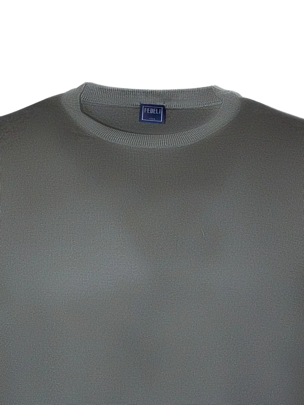 Fedeli crew-neck ribbed-trim sweater Groen