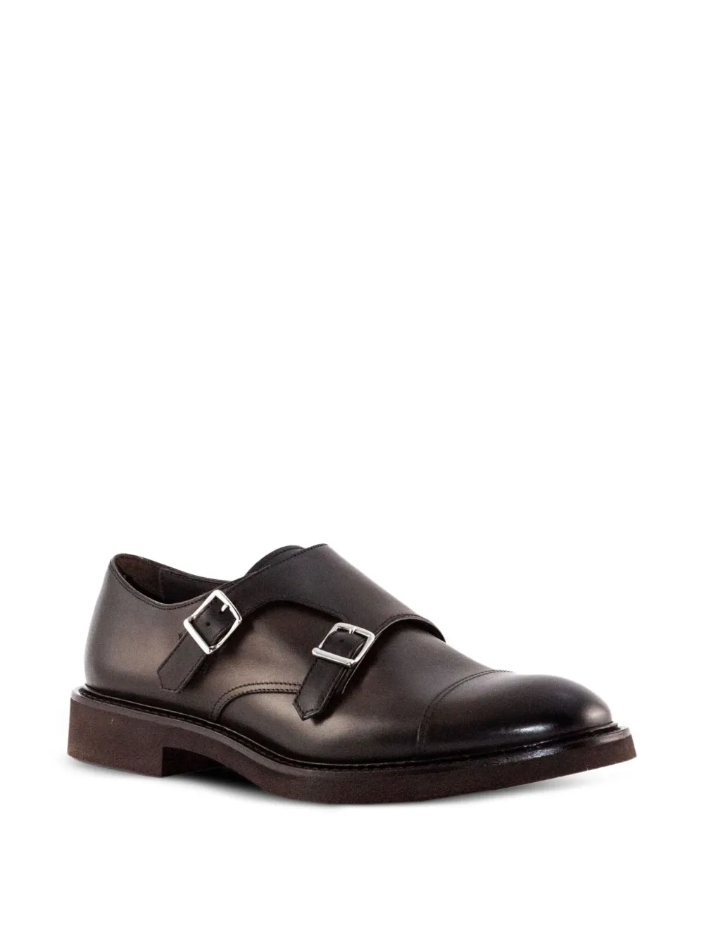 Doucal's leather monk shoes - Bruin