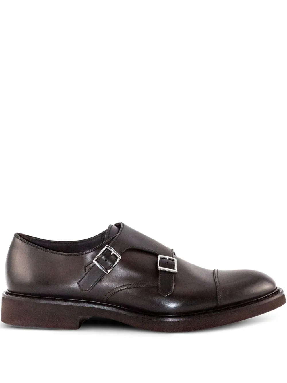 Doucal's leather monk shoes Brown