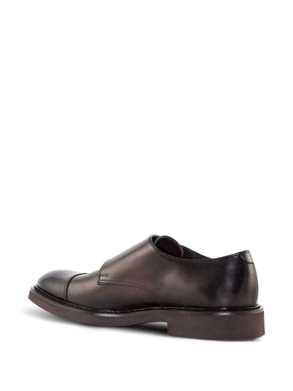 Doucal's leather monk shoes Brown