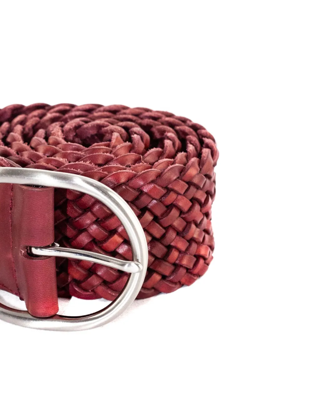 DRAGON DIFFUSION braided leather belt - Rood