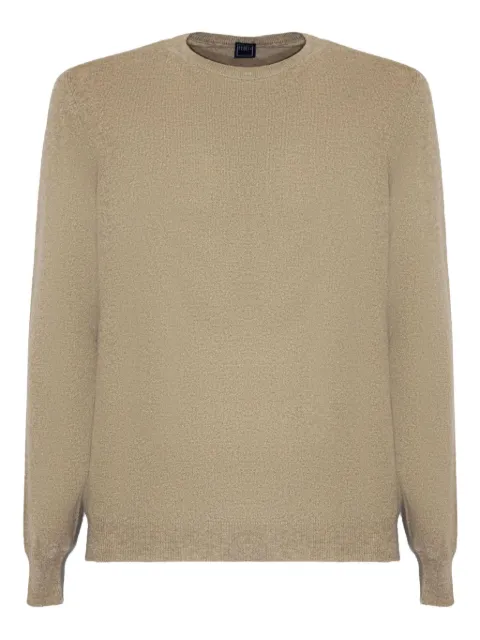 Fedeli ribbed-trims cashmere sweater