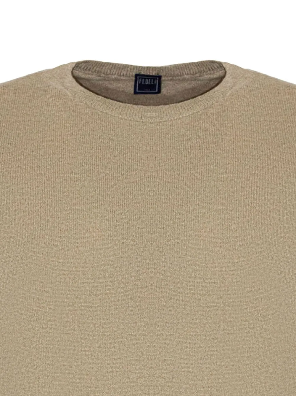 Fedeli ribbed-trims cashmere sweater Beige