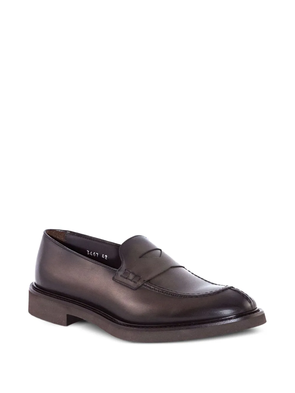 Doucal's leather penny loafers Brown