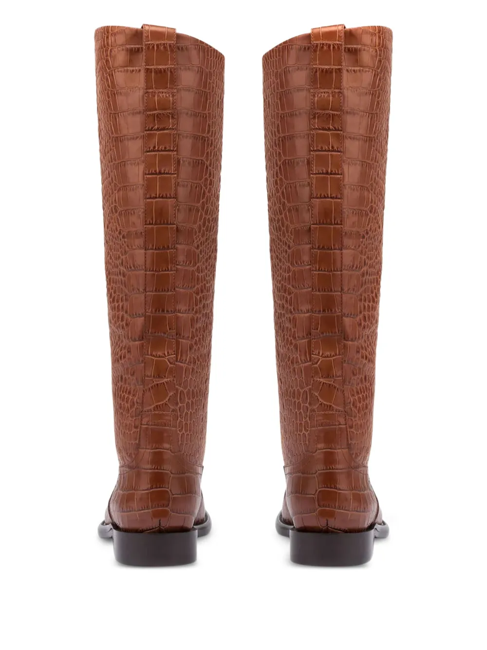 Paris Texas 20mm Montana croco-embossed leather boots Brown