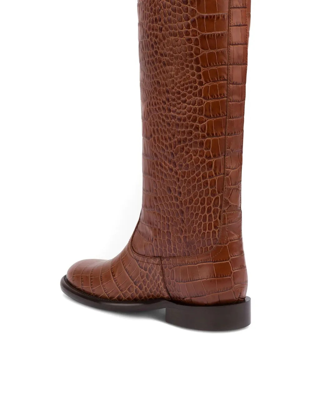 Paris Texas 20mm Montana croco-embossed leather boots Brown