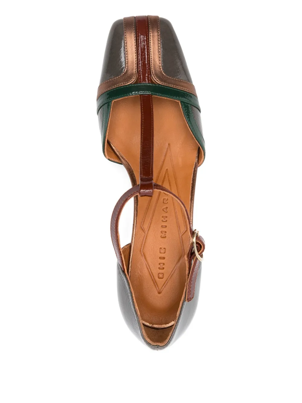Chie Mihara 60mm T-bar Block-heel Pumps In Gray