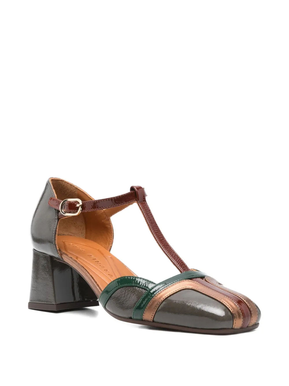 Chie Mihara 60mm T-bar Block-heel Pumps In Gray