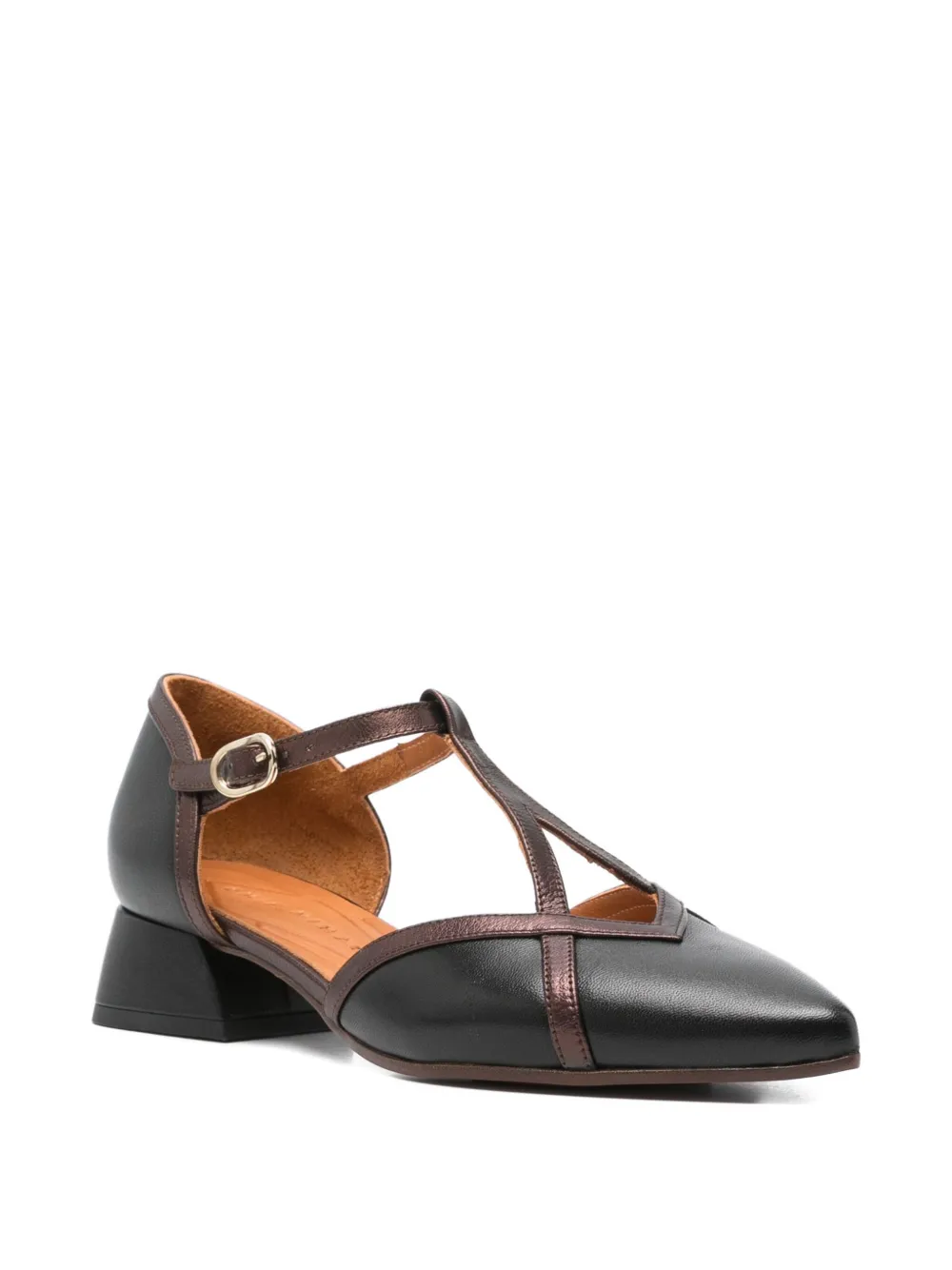 Chie Mihara 35mm Leather T-bar Pumps In Black