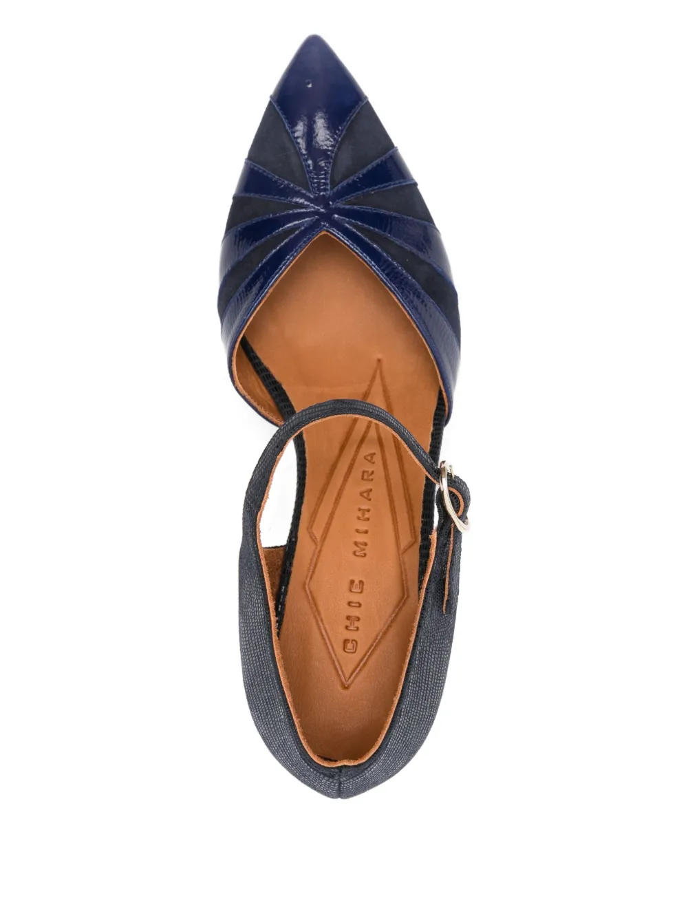 Chie Mihara 85mm ankle-strap heeled pumps Blauw