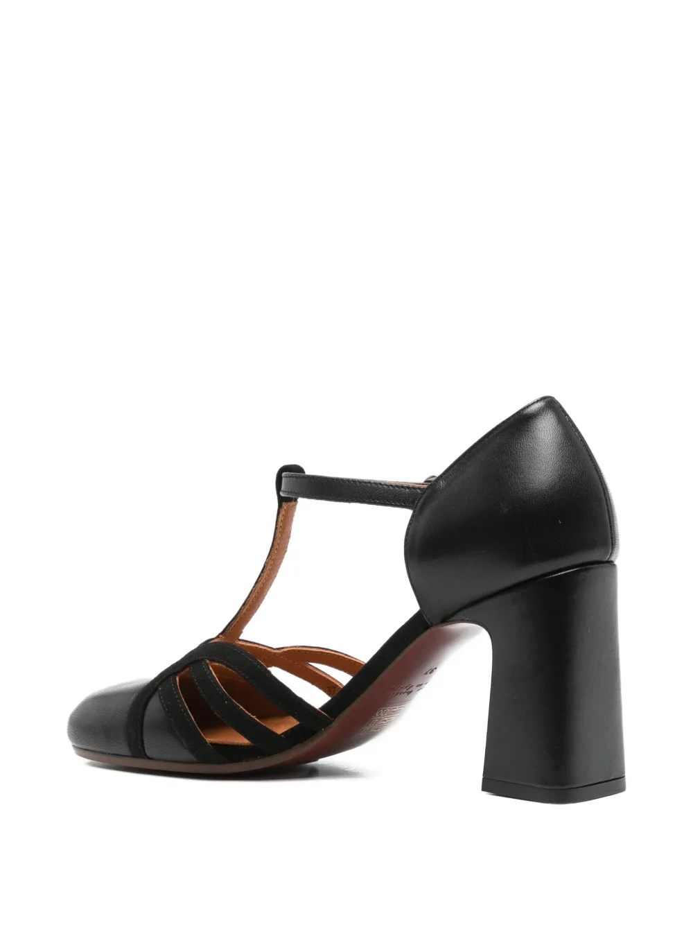 Chie Mihara 85mm T-bar block-heel pumps Black