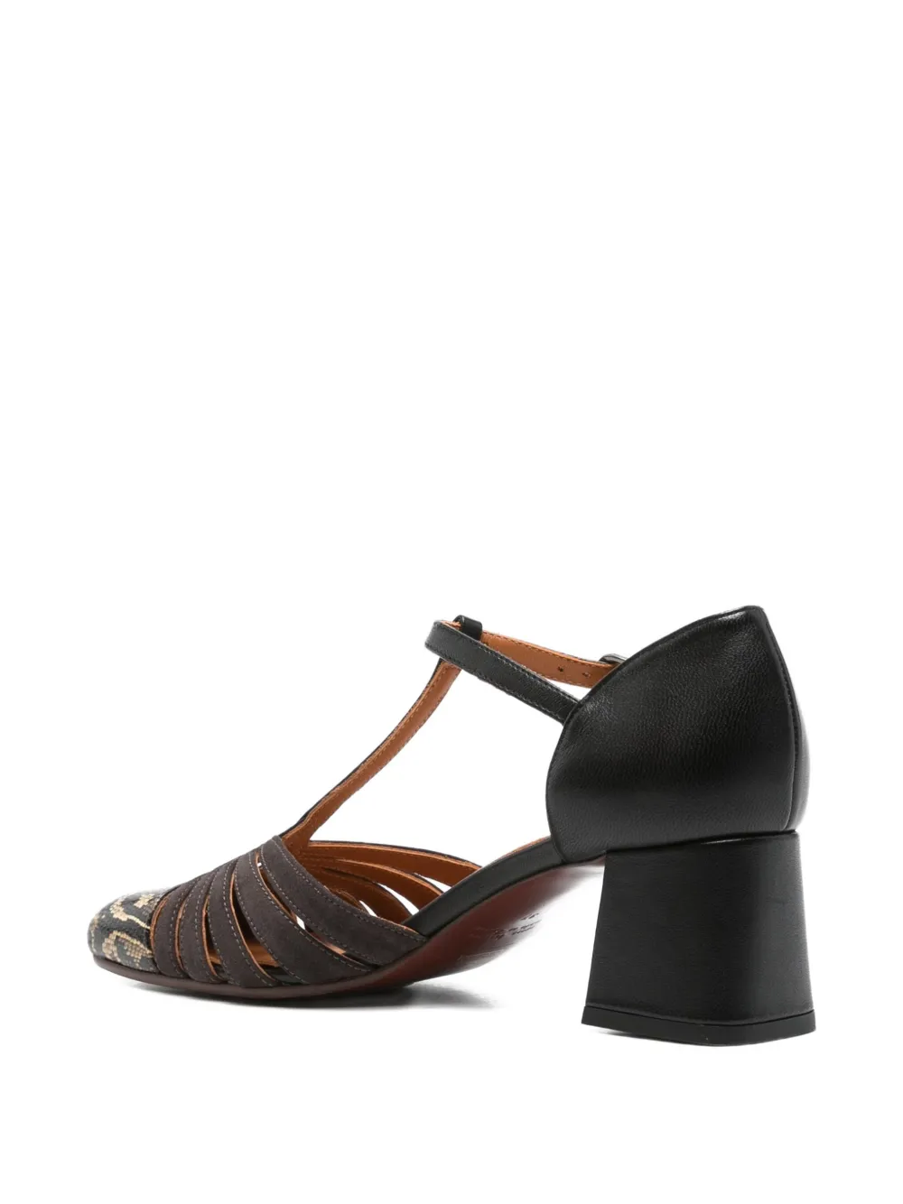 Chie Mihara 60mm t-bar block-heel pumps Brown