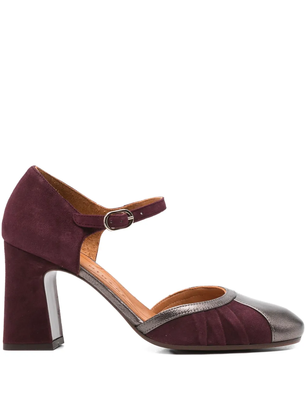 Chie Mihara block-heel ankle-strap pumps Rood
