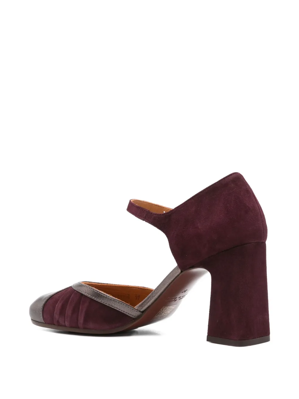 Chie Mihara block-heel ankle-strap pumps Rood