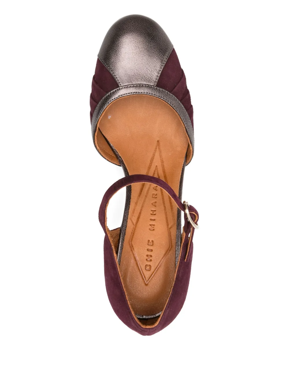 Chie Mihara block-heel ankle-strap pumps Rood