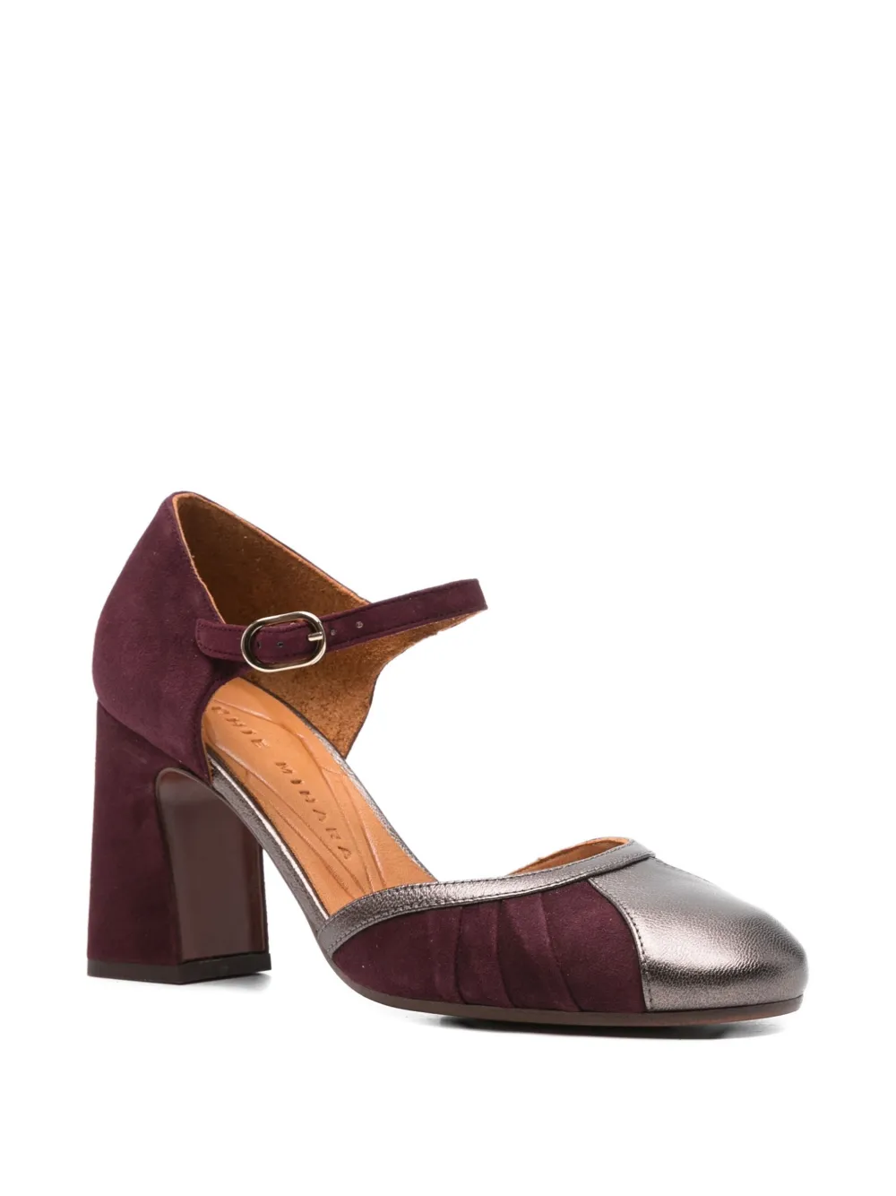 Chie Mihara block-heel ankle-strap pumps Rood