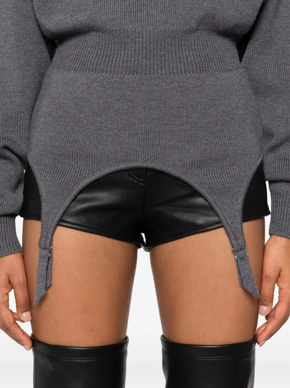 Jean Paul Gaultier mock-neck long-sleeve pullover Grijs