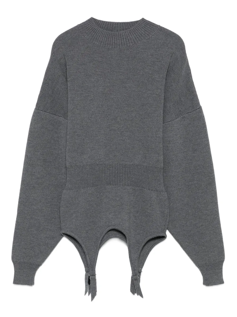 Jean Paul Gaultier mock-neck long-sleeve pullover Grijs