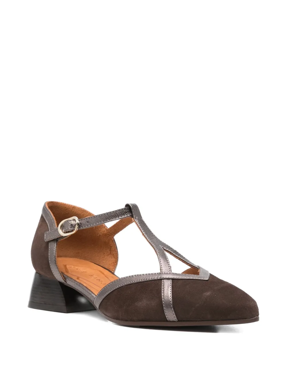 Chie Mihara t-bar block-heel pumps Brown