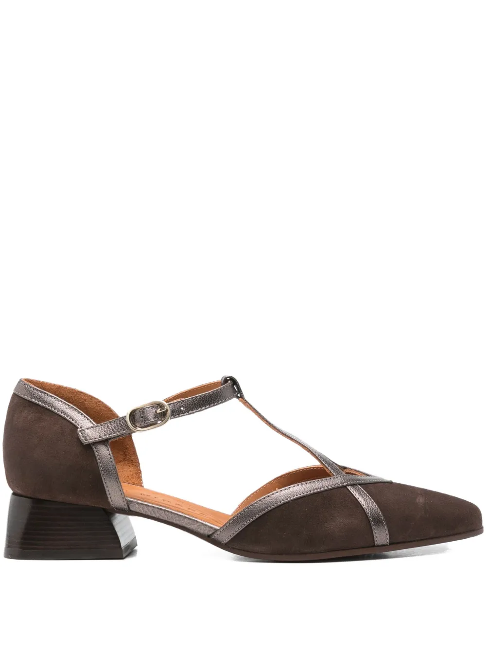 Chie Mihara t-bar block-heel pumps Bruin