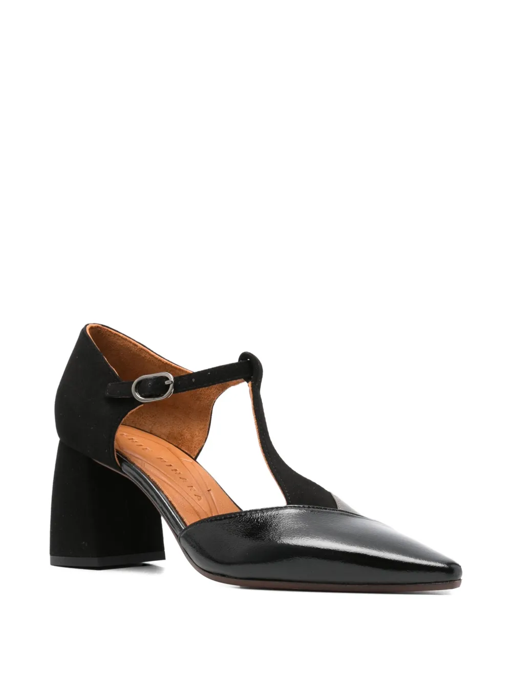 Chie Mihara 70mm t-bar block-heel pumps Black