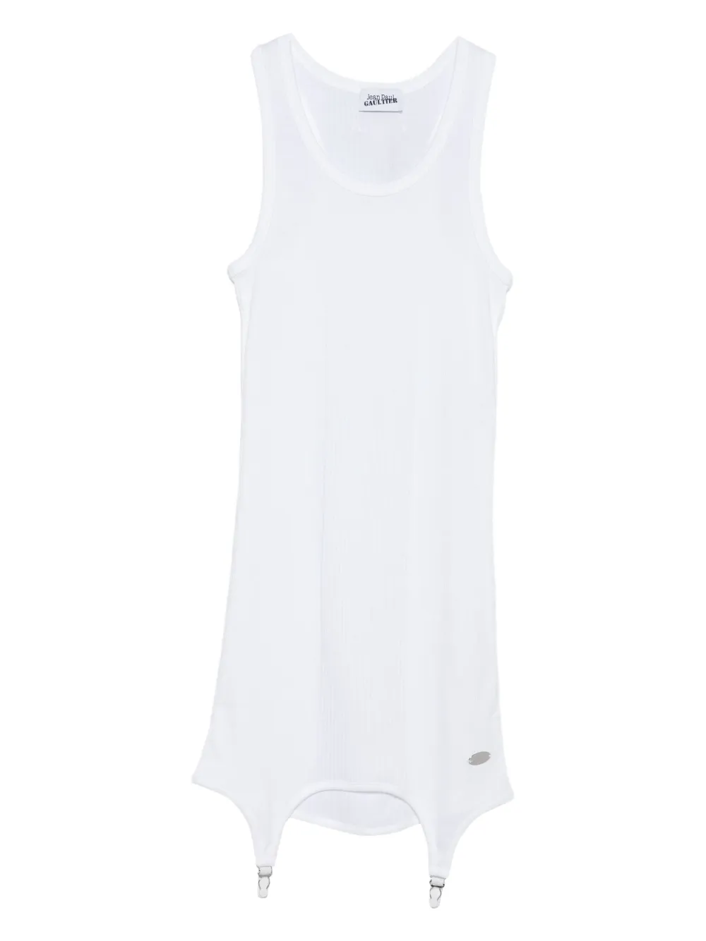 Jean Paul Gaultier ribbed mini dress Wit