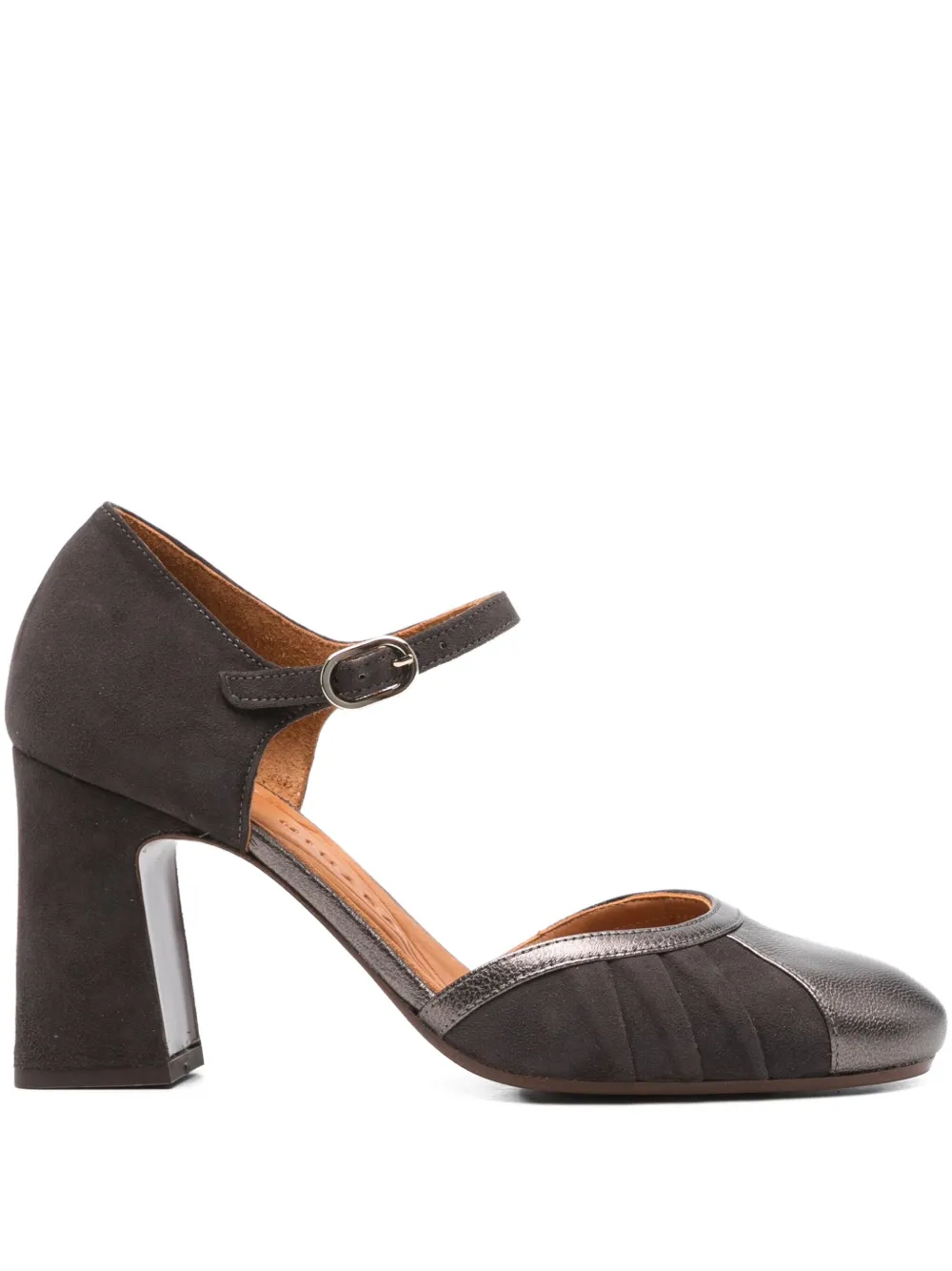 Chie Mihara 80mm block-heel pumps - ブラウン Chie Mihara 80mm block-heel pumps - ブラウン