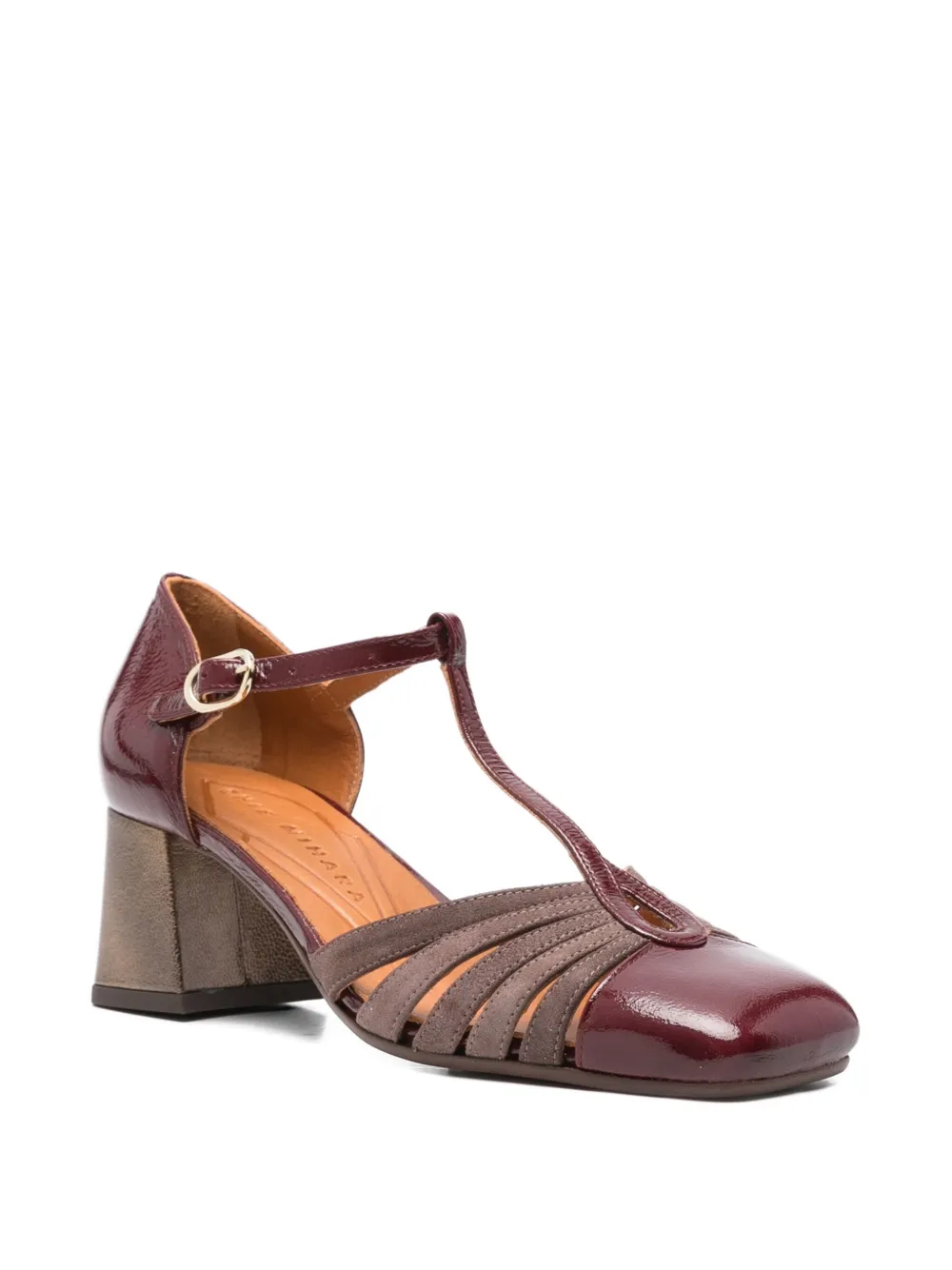 Chie Mihara 60mm T-bar Block-heel Pumps In Red