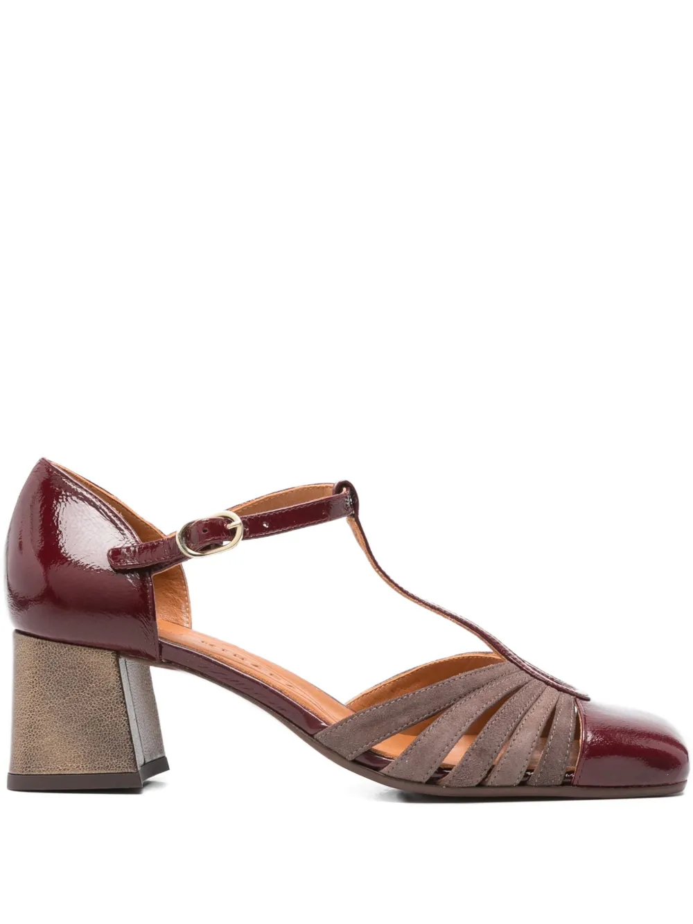 Chie Mihara 60mm t-bar block-heel pumps - レッド Chie Mihara 60mm t-bar block-heel pumps - レッド